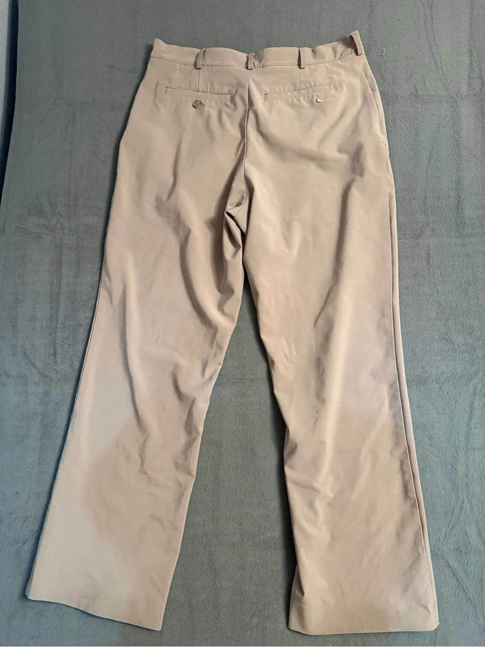 Nike Golf Pants Mens 34 Beige Khaki Flat Front Beige *small Scuff On Knee